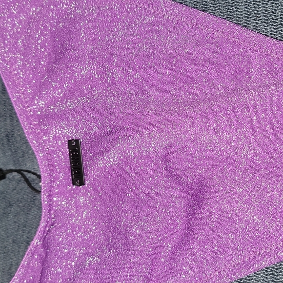 Violet sparkle Cheeky Bathing suit bottom - Picture 2 of 7